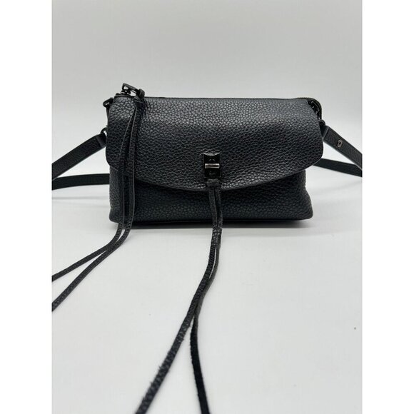 REBECCA MINKOFF Daren pebbled leather small crossbody bag - Black - Picture 1 of 13